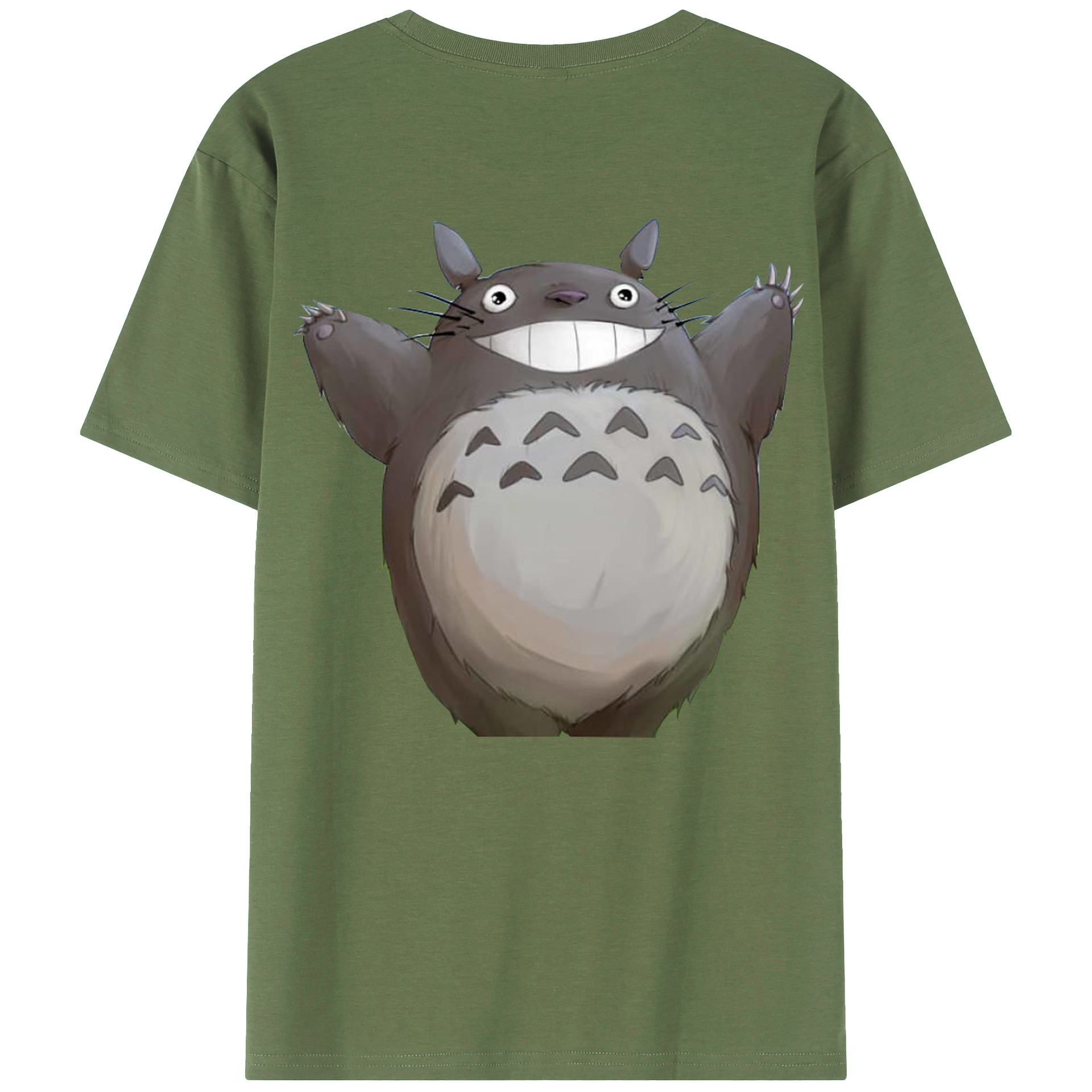 （画像用） となりのトトロ 草壁メイ 草壁サツキ My Neighbor Totoro Satsuki Kusakabe Mei Kusakabe 綿100％ メンズ半袖Tシャツ（バックプリント） 通気性